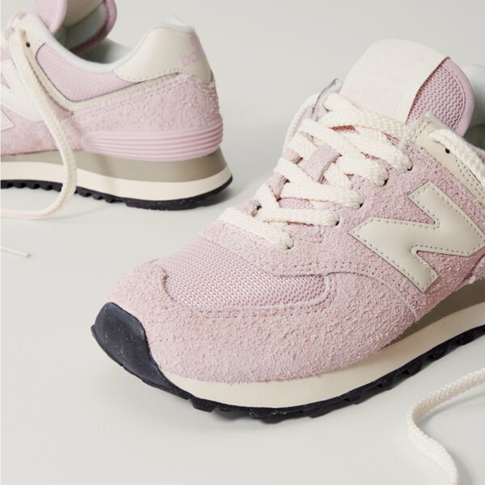 New Balance NB574 Women’s Pink Terry Cloth Retro Runner NEW Sz 8 - Picture 7 of 12